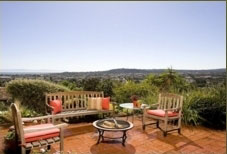 Pacific Ocean from brick patio